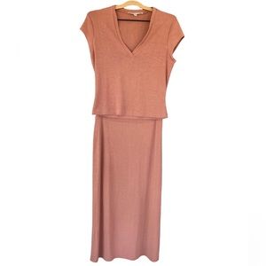 Parke & Ronen Women’s Dusty Rose Skirt Set size Medium